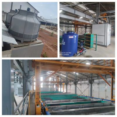 Линия анодирования алюминиевого профиля промышленного класса 150 т/мес